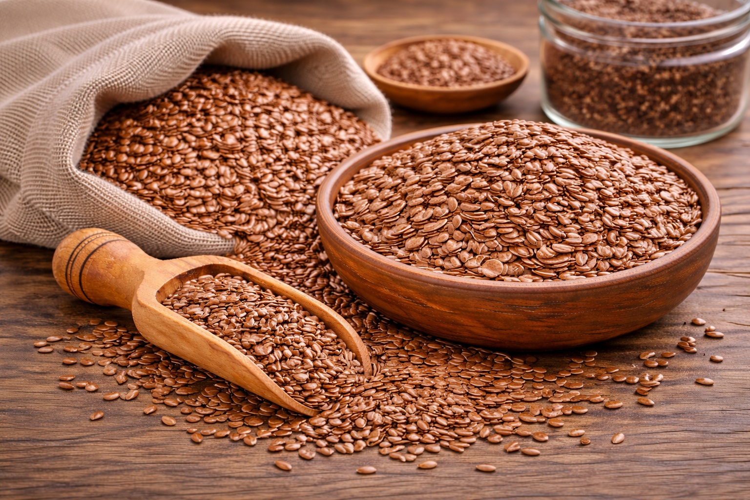 flax seeds in a bowl