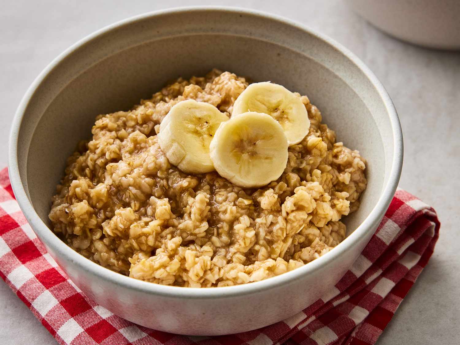 Fresh oatmeal in a bowl