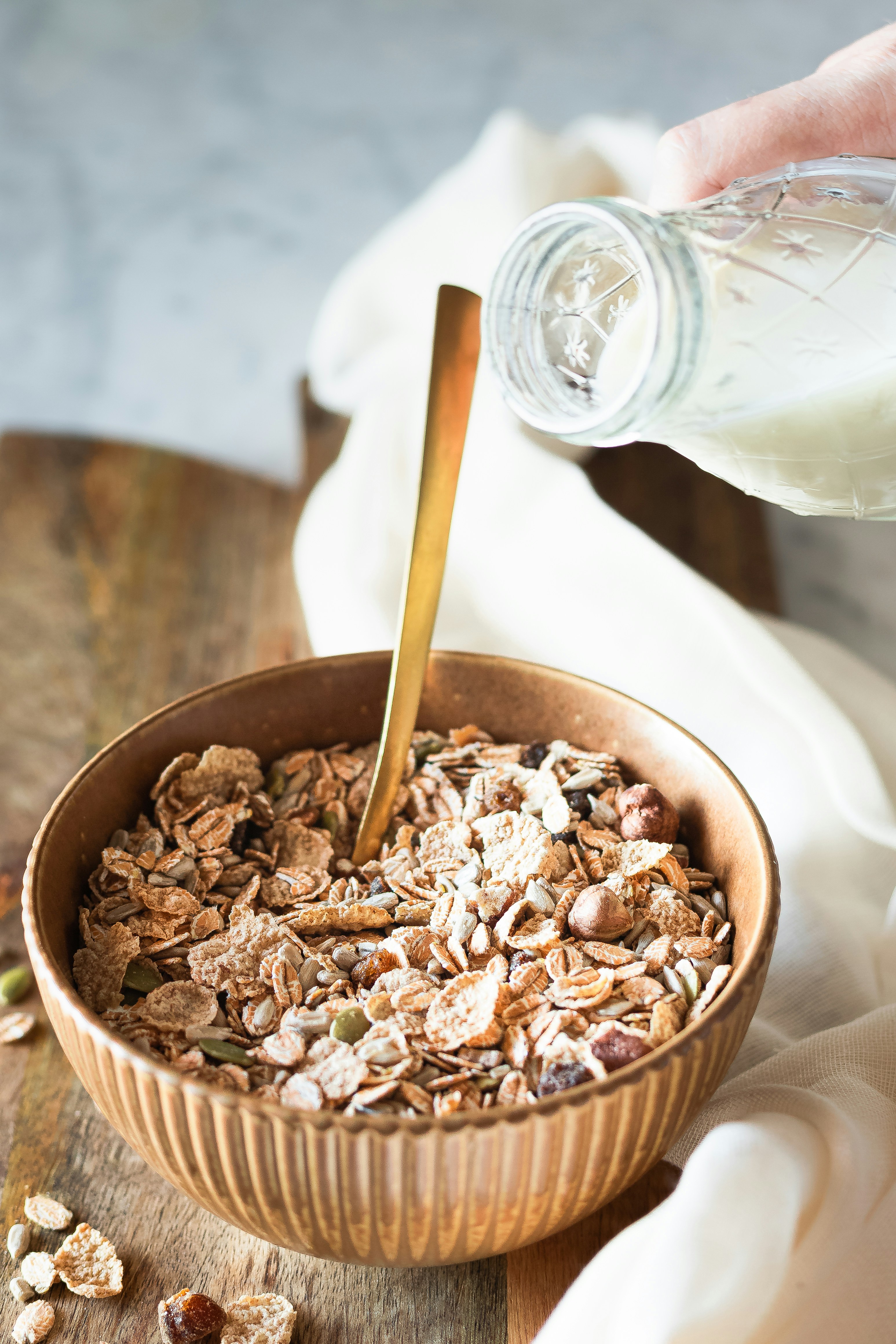 muesli with oats nuts and dried fruits