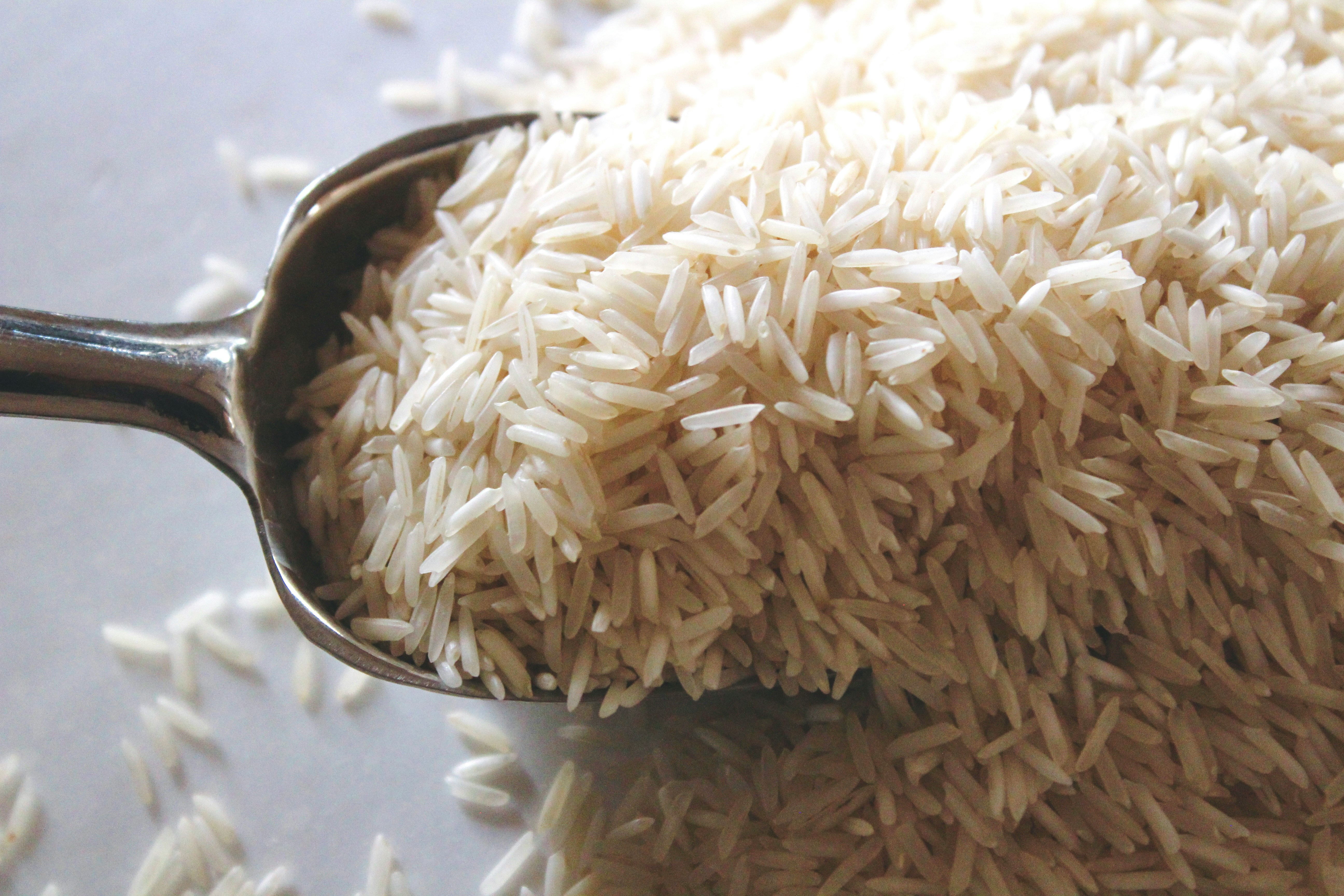 white rice grains in a bowl