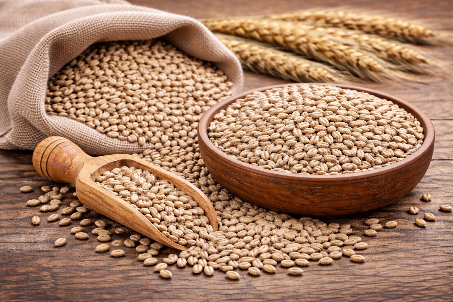 rye grains and rye bread