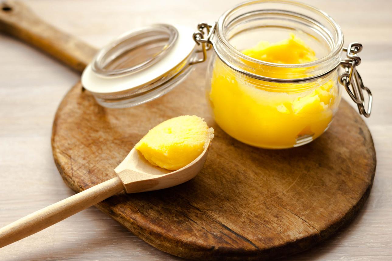 clarified butter in jar