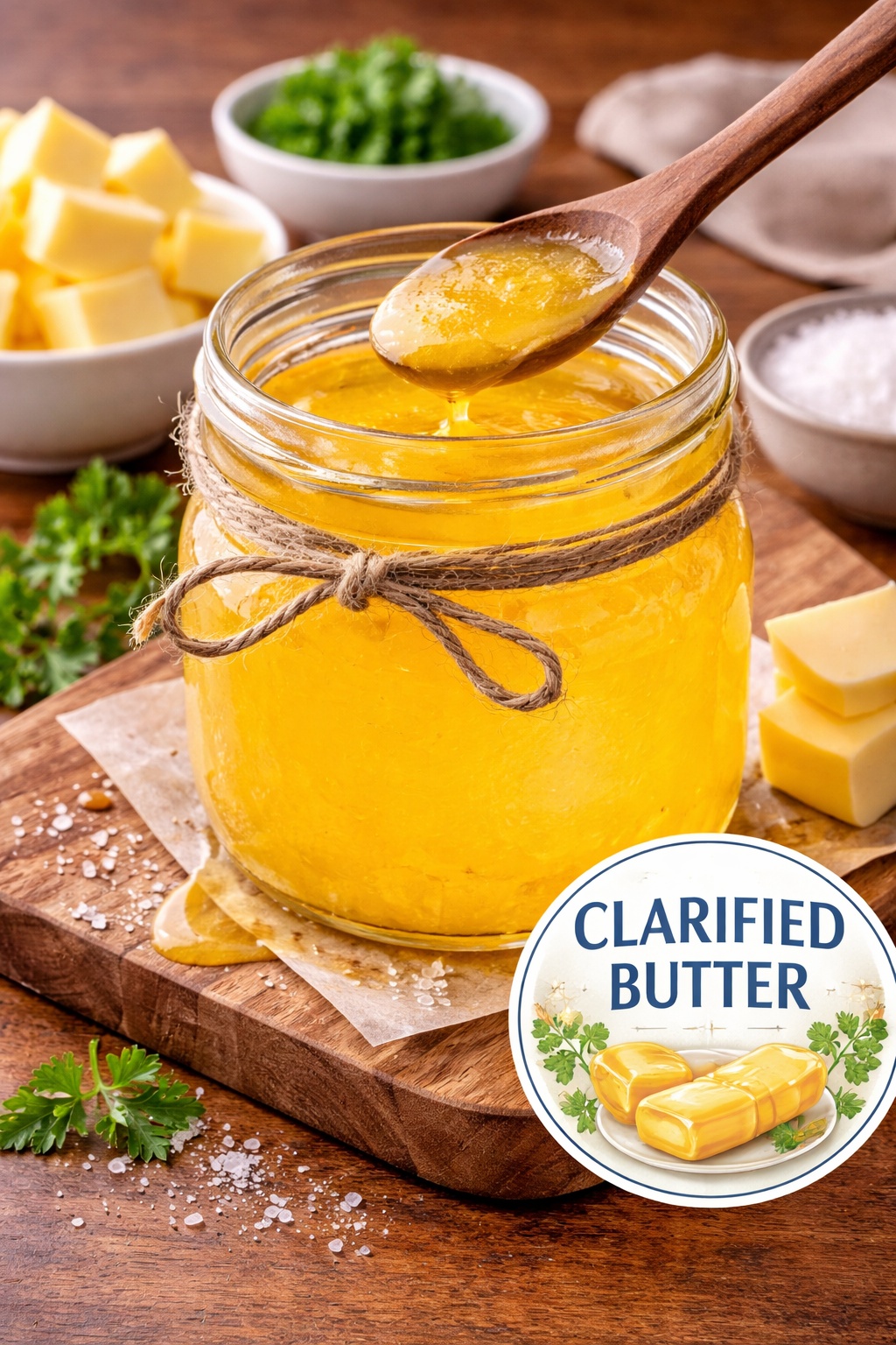 Fresh clarified butter