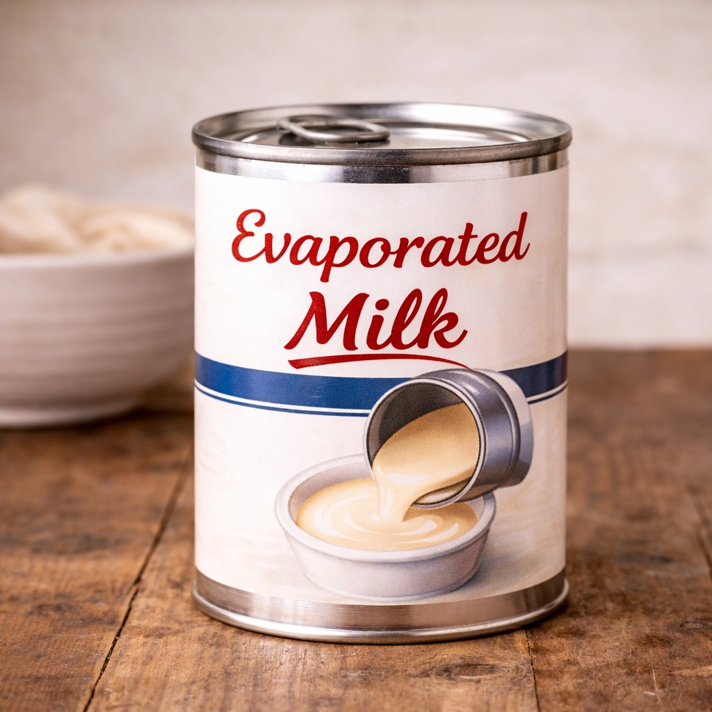 evaporated milk in glass
