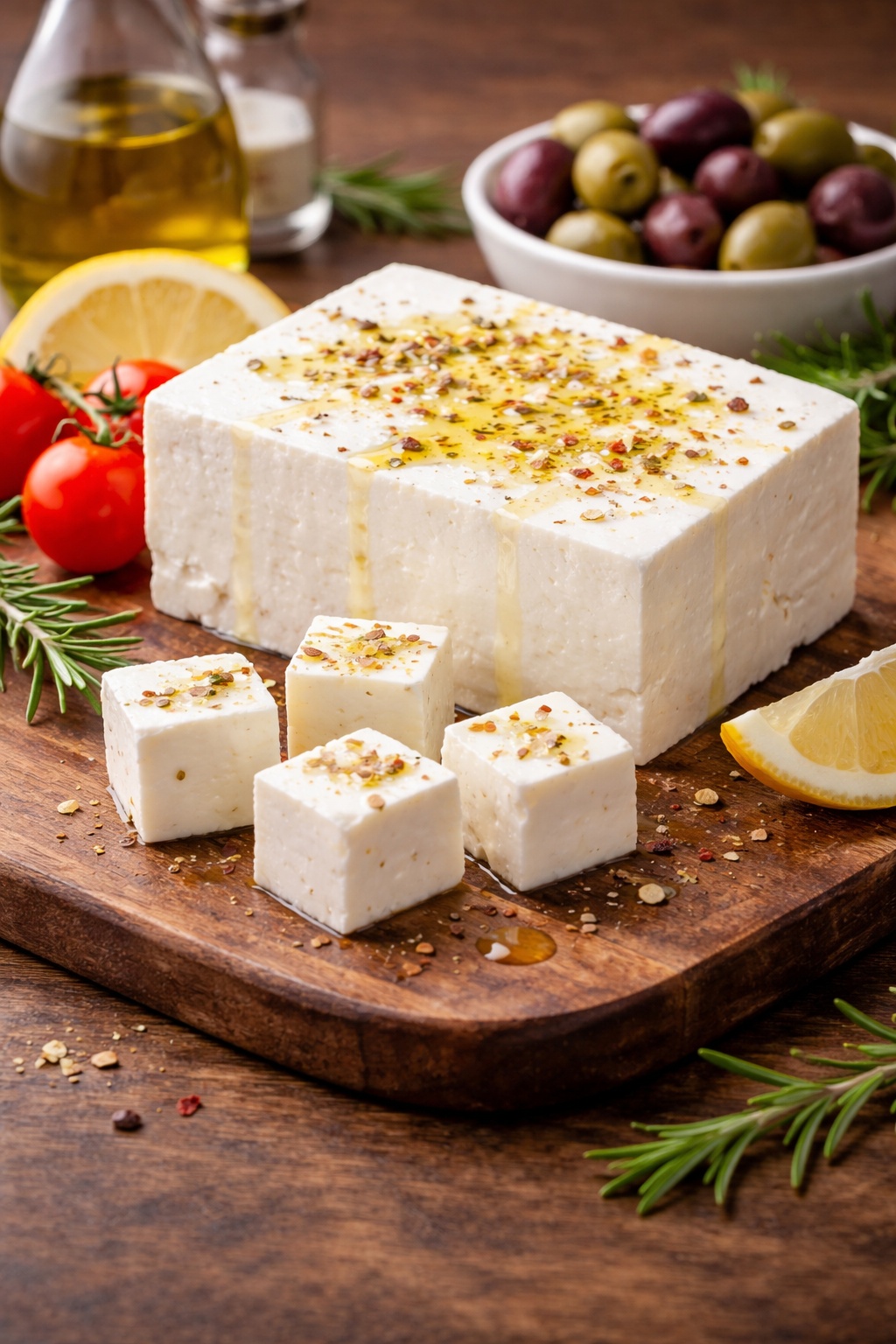 Fresh feta cheese