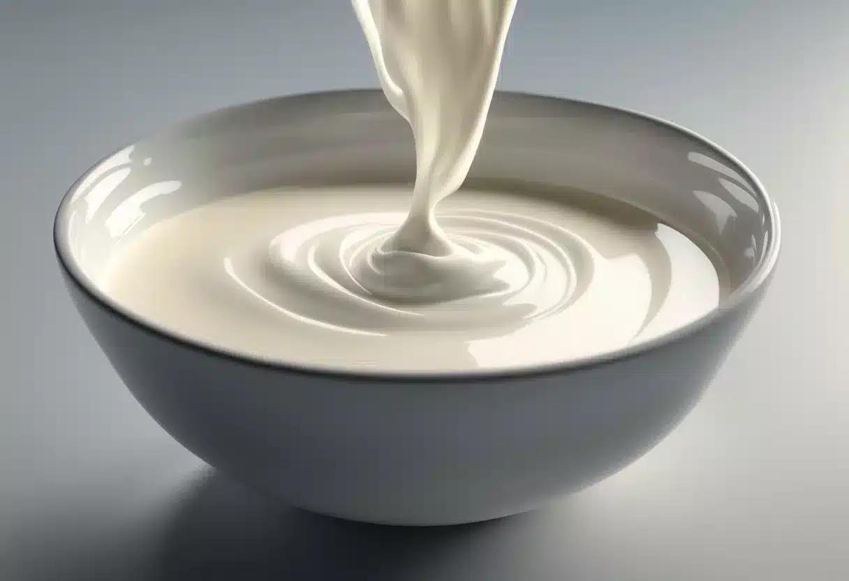 heavy cream in glass