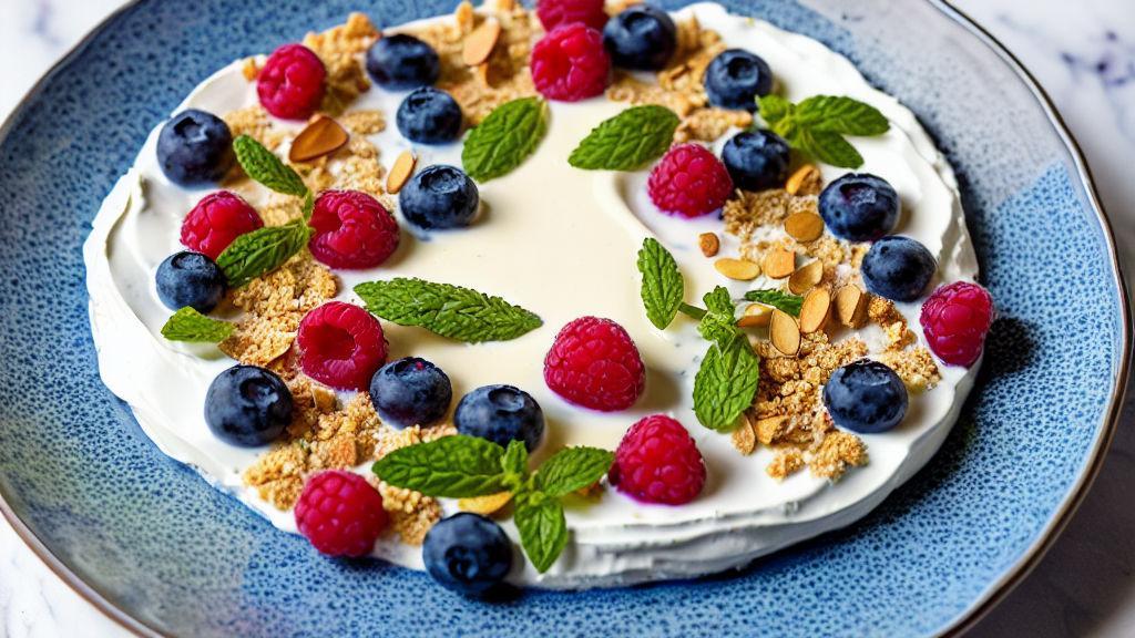 icelandic yogurt skyr with berries