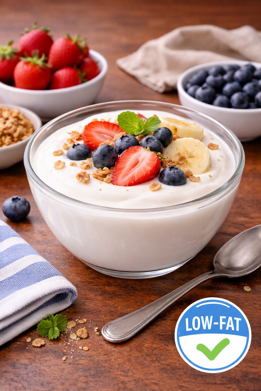 Fresh low-fat yogurt