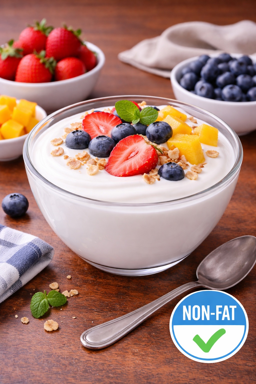 Fresh non-fat yogurt