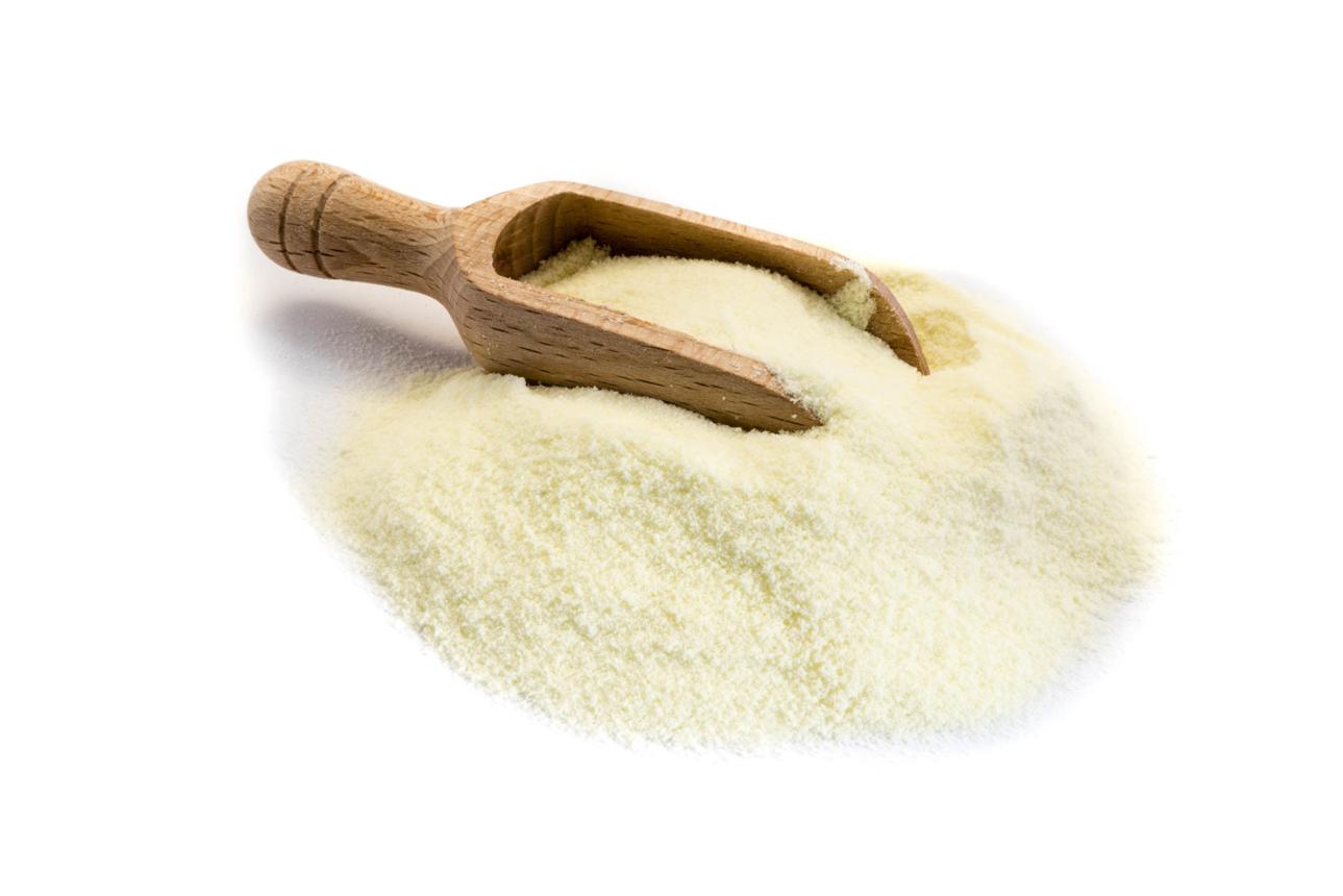 powdered milk in bowl