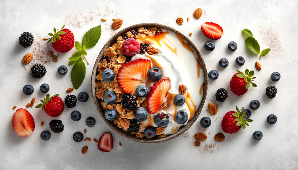 probiotic yogurt with berries