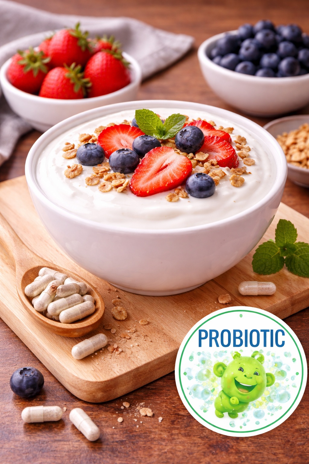 Fresh probiotic yogurt