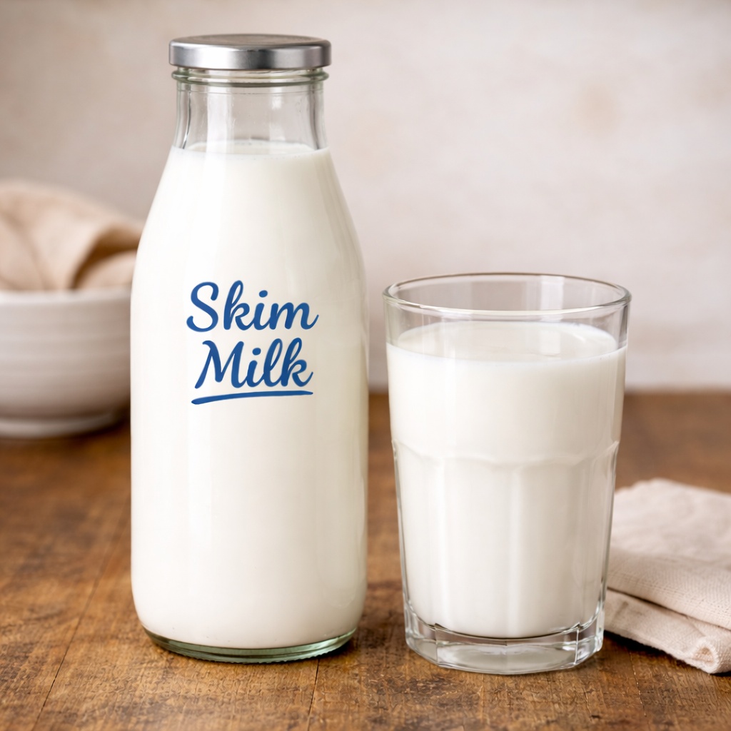 glass of skim milk