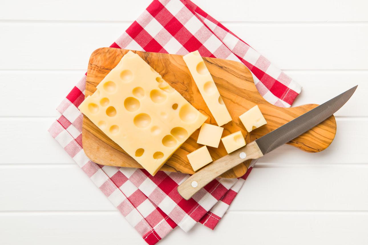 swiss cheese slices with holes