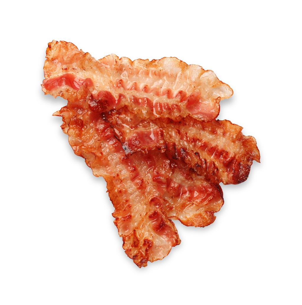 Fresh bacon slices