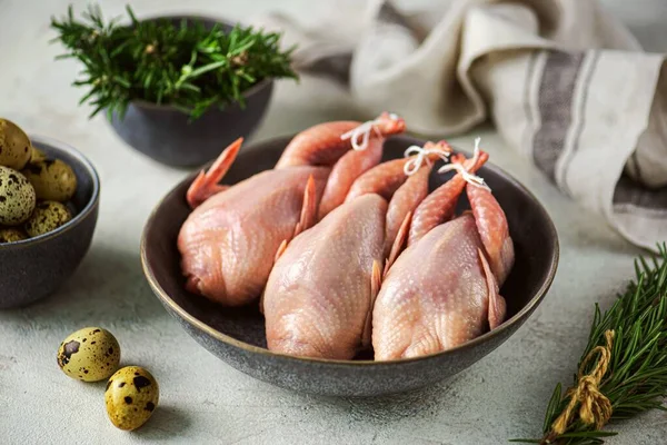 Fresh quail meat